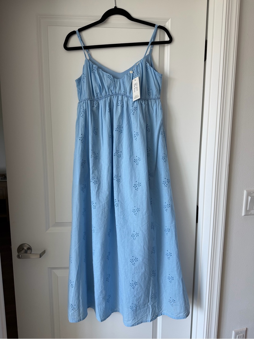 Light Blue Eyelet Maxi Dress
